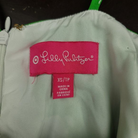 Lilly Pullitzer for Target Womens XS Jumpsuit Green White‎ Tropical Fully Lined - Picture 2 of 11